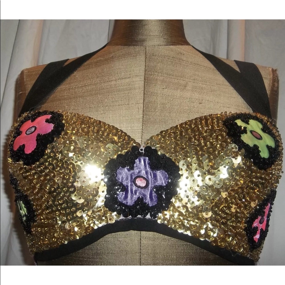 Dana Deatherage Vintage GoGo Belly Dancer Bra M - Picture 1 of 8